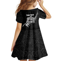 Custom New Zealand World Cup 2023 Family Matching Summer Maxi Dress and Hawaiian Shirt Aotearoa Champion Rugby with Silver Fern Maori Ethnic Pattern LT03 - Polynesian Pride