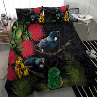 New Zealand Tui Bedding Set Guardians of the Hei Tiki - Maori Art and Plants LT03 - Polynesian Pride