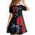 New Zealand Tui Family Matching Off The Shoulder Long Sleeve Dress and Hawaiian Shirt Guardians of the Hei Tiki - Maori Art and Plants