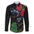New Zealand Tui Family Matching Off The Shoulder Long Sleeve Dress and Hawaiian Shirt Guardians of the Hei Tiki - Maori Art and Plants