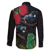 New Zealand Tui Family Matching Summer Maxi Dress and Hawaiian Shirt Guardians of the Hei Tiki - Maori Art and Plants LT03 - Polynesian Pride