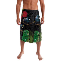 New Zealand Tui Lavalava Guardians of the Hei Tiki - Maori Art and Plants LT03 Black - Polynesian Pride