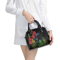 New Zealand Tui Shoulder Handbag Guardians of the Hei Tiki - Maori Art and Plants LT03 - Polynesian Pride