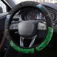 New Zealand Tui Steering Wheel Cover Guardians of the Hei Tiki - Maori Art and Plants LT03 - Polynesian Pride