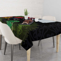 New Zealand Tui Tablecloth Guardians of the Hei Tiki - Maori Art and Plants LT03 - Polynesian Pride