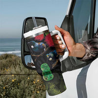 New Zealand Tui Tumbler With Handle Guardians of the Hei Tiki - Maori Art and Plants LT03 - Polynesian Pride