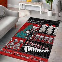 New Zealand Christmas Area Rug Maori Christmas Spirit - Meri Kirihimete LT03 - Polynesian Pride