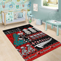 New Zealand Christmas Area Rug Maori Christmas Spirit - Meri Kirihimete LT03 - Polynesian Pride