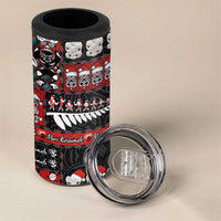 New Zealand Christmas 4 in 1 Can Cooler Tumbler Maori Christmas Spirit - Meri Kirihimete LT03 - Polynesian Pride