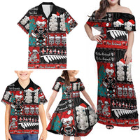 New Zealand Christmas Family Matching Off Shoulder Maxi Dress and Hawaiian Shirt Maori Christmas Spirit - Meri Kirihimete LT03 - Polynesian Pride