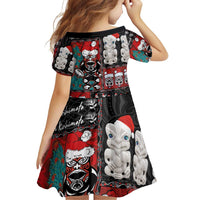 New Zealand Christmas Family Matching Puletasi and Hawaiian Shirt Maori Christmas Spirit - Meri Kirihimete LT03 - Polynesian Pride