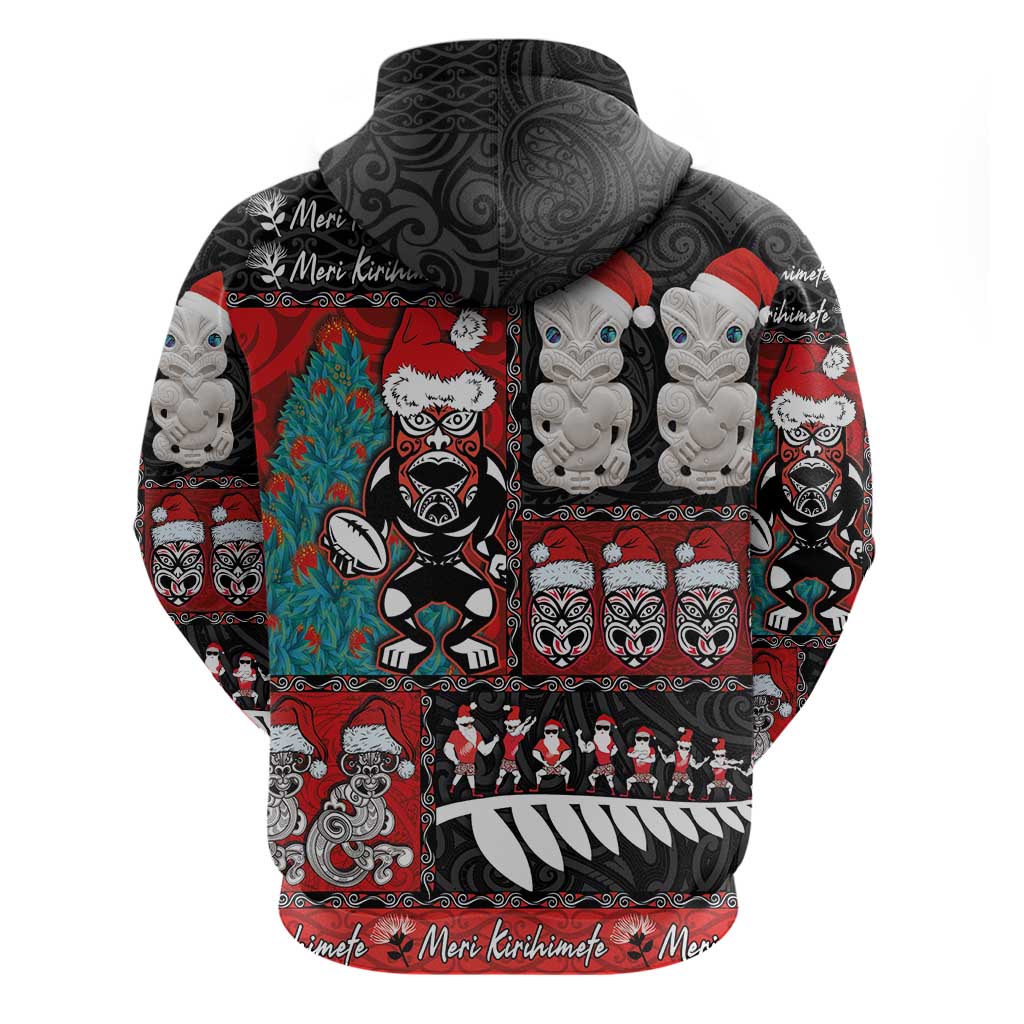 New Zealand Christmas Hoodie Maori Christmas Spirit - Meri Kirihimete LT03 - Polynesian Pride
