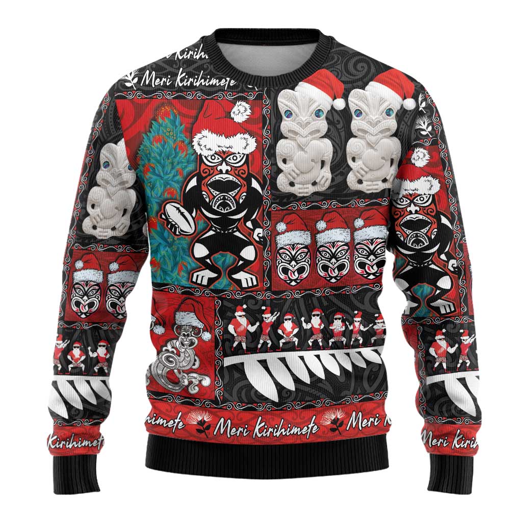 New Zealand Christmas Ugly Christmas Sweater Maori Christmas Spirit - Meri Kirihimete LT03 - Polynesian Pride