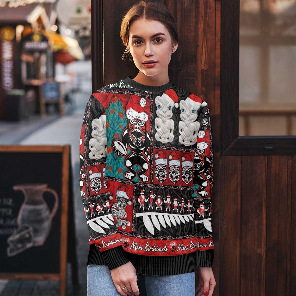 New Zealand Christmas Ugly Christmas Sweater Maori Christmas Spirit - Meri Kirihimete LT03 - Polynesian Pride