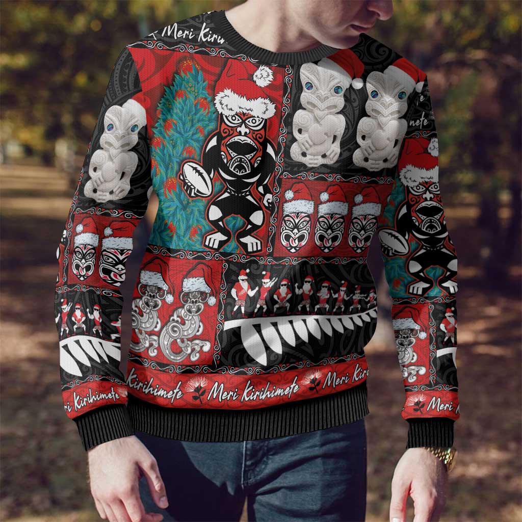 New Zealand Christmas Ugly Christmas Sweater Maori Christmas Spirit - Meri Kirihimete LT03 - Polynesian Pride