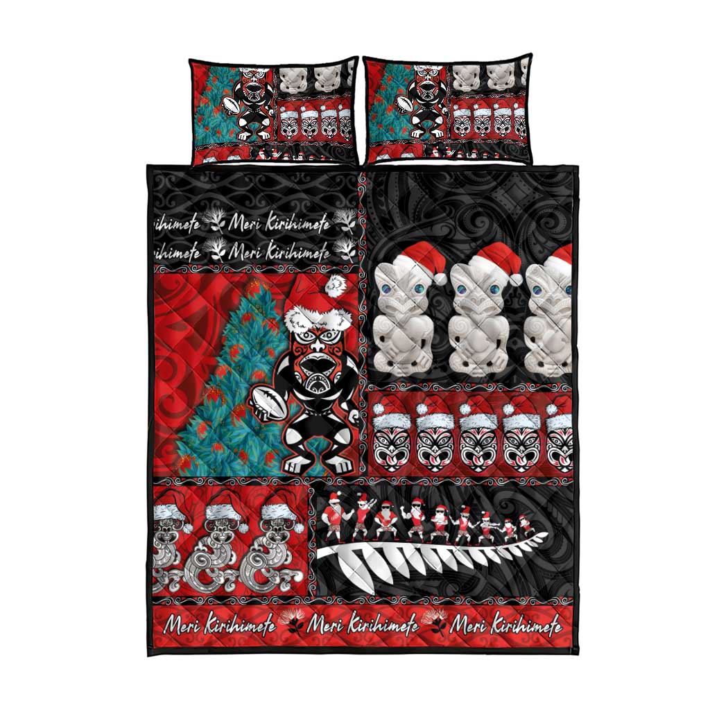 New Zealand Christmas Quilt Bed Set Maori Christmas Spirit - Meri Kirihimete LT03 - Polynesian Pride