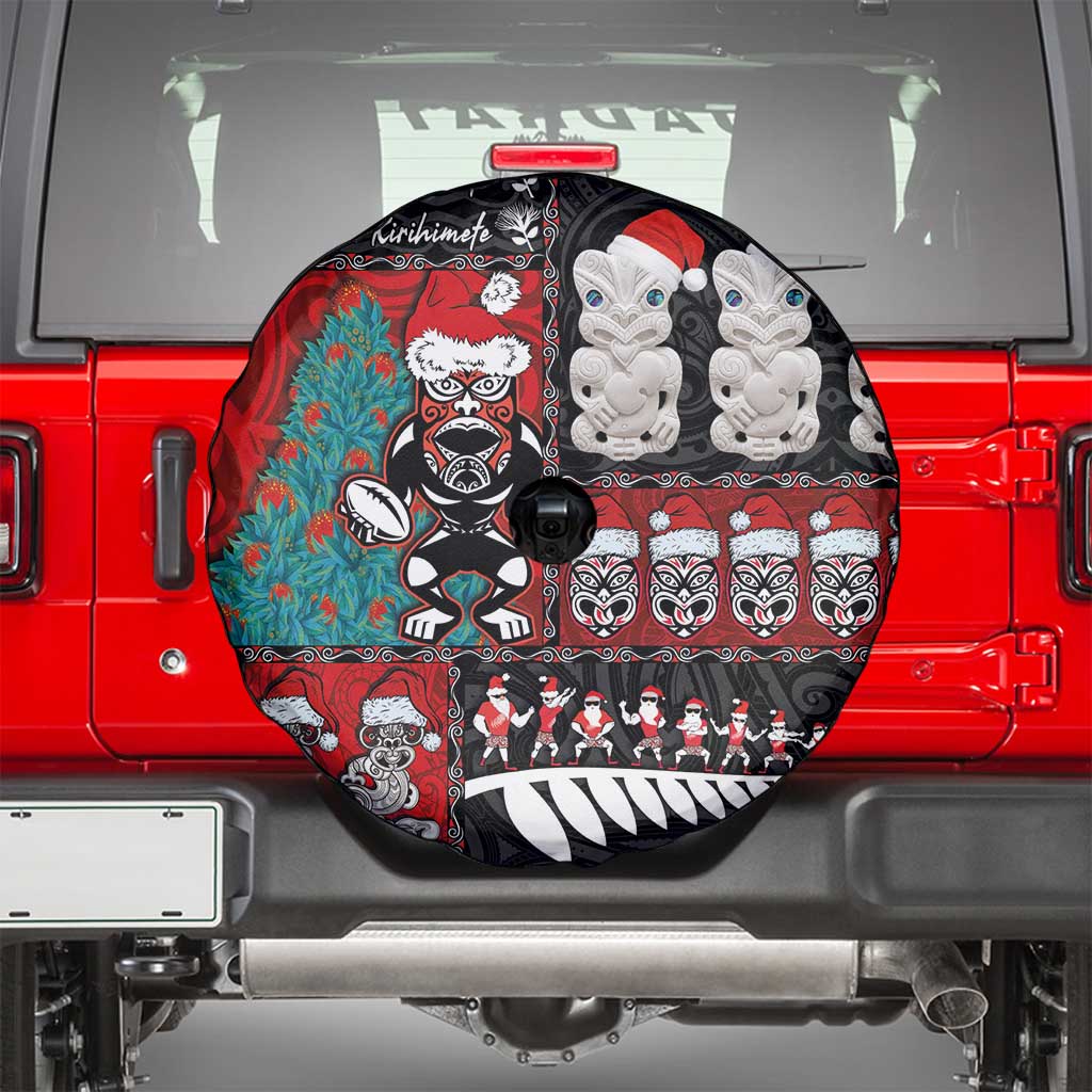 New Zealand Christmas Spare Tire Cover Maori Christmas Spirit - Meri Kirihimete LT03 - Polynesian Pride
