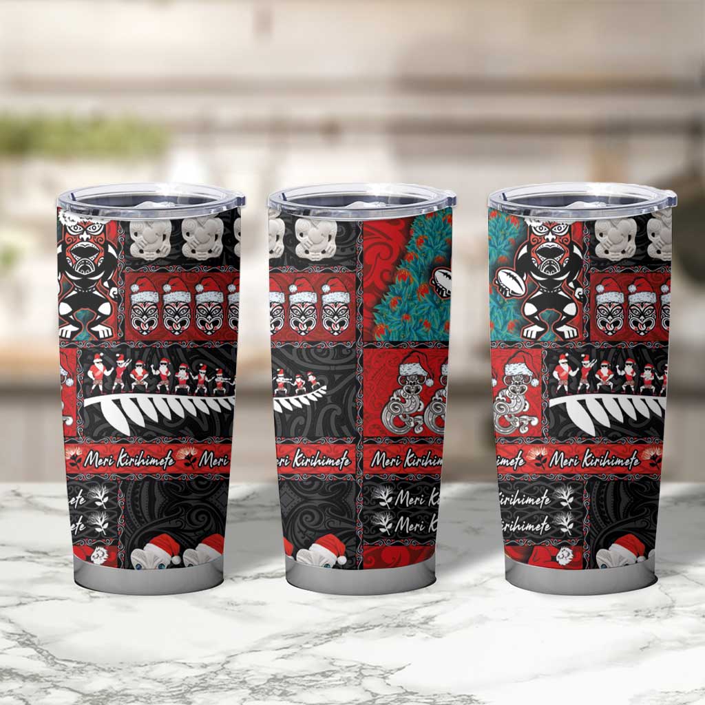 New Zealand Christmas Tumbler Cup Maori Christmas Spirit - Meri Kirihimete LT03 - Polynesian Pride