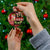 Hawaiian Christmas Ceramic Ornament - Mele Kalikimaka Island Holiday Vibes - Black Red