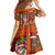 Hawaiian Christmas Family Matching Off The Shoulder Long Sleeve Dress and Hawaiian Shirt - Mele Kalikimaka Island Holiday Vibes - Red Orange