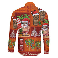 Hawaiian Christmas Family Matching Puletasi and Hawaiian Shirt - Mele Kalikimaka Island Holiday Vibes - Red Orange LT03 - Polynesian Pride