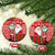 Australian Christmas Ceramic Ornament - Santa Koala Kangaroo and Holiday Cheer