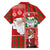 Australian Christmas Family Matching Off The Shoulder Long Sleeve Dress and Hawaiian Shirt - Santa Koala Kangaroo and Holiday Cheer