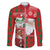 Australian Christmas Family Matching Off The Shoulder Long Sleeve Dress and Hawaiian Shirt - Santa Koala Kangaroo and Holiday Cheer