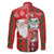 Australian Christmas Family Matching Off The Shoulder Long Sleeve Dress and Hawaiian Shirt - Santa Koala Kangaroo and Holiday Cheer
