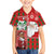 Australian Christmas Family Matching Off The Shoulder Long Sleeve Dress and Hawaiian Shirt - Santa Koala Kangaroo and Holiday Cheer