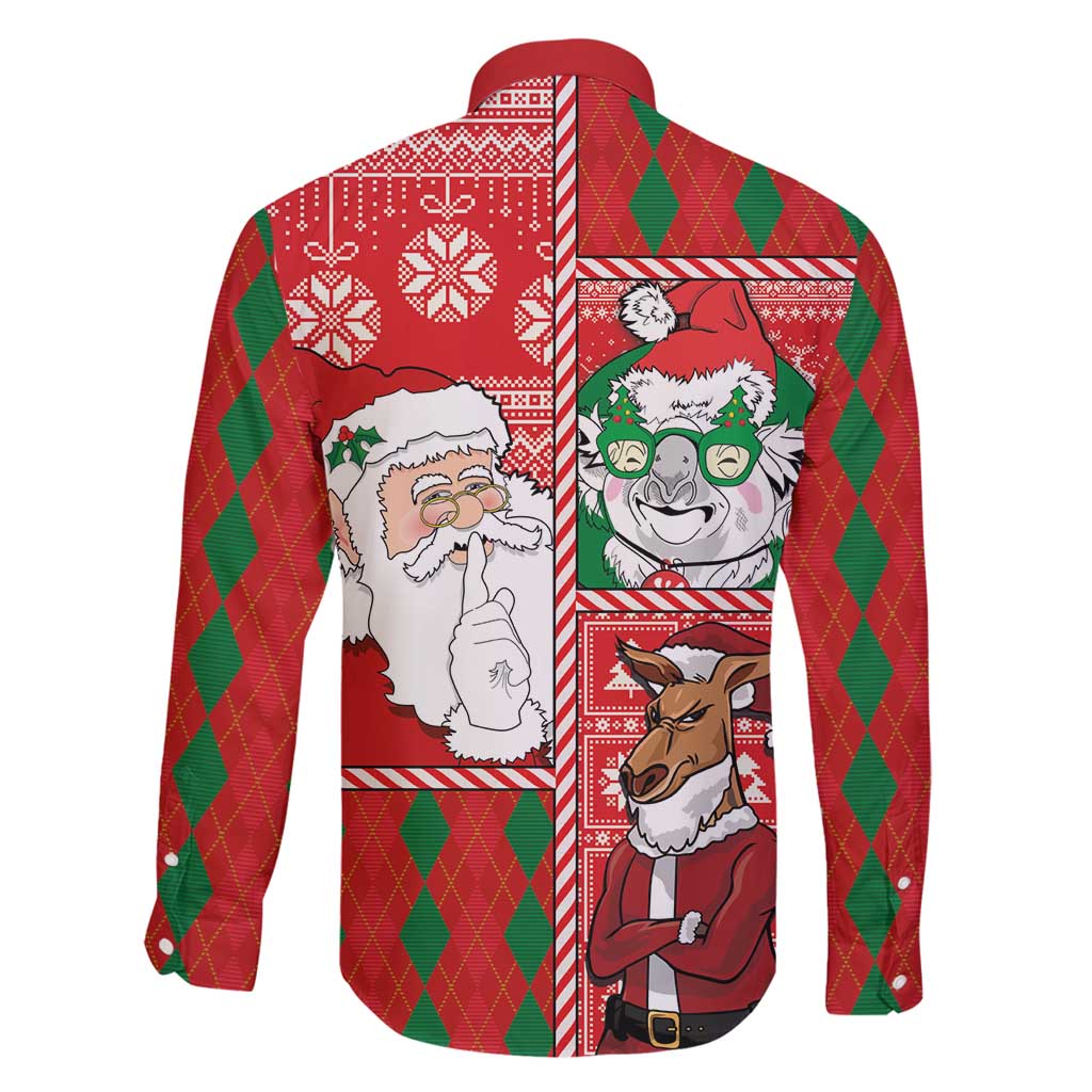 Australian Christmas Family Matching Summer Maxi Dress and Hawaiian Shirt - Santa Koala Kangaroo and Holiday Cheer LT03 - Polynesian Pride