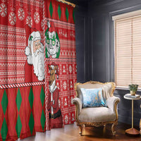 Australian Christmas Window Curtain - Santa Koala Kangaroo and Holiday Cheer LT03 - Polynesian Pride