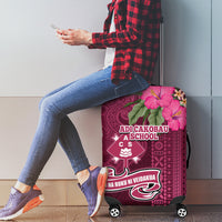 Fiji Adi Cakobau School Luggage Cover Tropical Flower and Tapa Pattern LT03 - Polynesian Pride