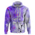 Hawaiian Cocktail Valentine Day Hoodie Hibiscus Kakau Pattern Purple Version LT03 Zip Hoodie Purple - Polynesian Pride