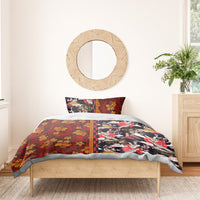 Pan-Pacific Festival Bedding Set Hawaiian Tribal and Japanese Pattern Together Culture