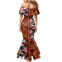 Japanese Culture Hawaii Style Family Matching Mermaid Dress and Hawaiian Shirt Hawaiian Tribal and Japanese Pattern Together Culture LT03 - Polynesian Pride