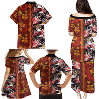 Japanese Culture Hawaii Style Family Matching Puletasi and Hawaiian Shirt Hawaiian Tribal and Japanese Pattern Together Culture LT03 - Polynesian Pride