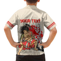 Personalised Japanese Culture Hawaii Style Family Matching Summer Maxi Dress and Hawaiian Shirt Japanese Samurai with Hawaiian Pattern LT03 - Polynesian Pride