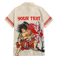 Personalised Japanese Culture Hawaii Style Family Matching Summer Maxi Dress and Hawaiian Shirt Japanese Samurai with Hawaiian Pattern LT03 - Polynesian Pride
