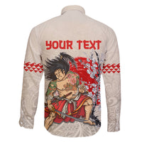 Personalised Japanese Culture Hawaii Style Family Matching Summer Maxi Dress and Hawaiian Shirt Japanese Samurai with Hawaiian Pattern LT03 - Polynesian Pride