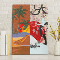 Pan-Pacific Festival Canvas Wall Art Mauna Kea and Fuji Mountains