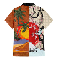 Japanese Culture Hawaii Style Family Matching Mermaid Dress and Hawaiian Shirt Mauna Kea and Fuji Mountains LT03 - Polynesian Pride