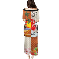 Japanese Culture Hawaii Style Family Matching Puletasi and Hawaiian Shirt Mauna Kea and Fuji Mountains LT03 - Polynesian Pride