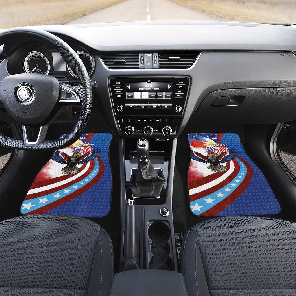Philippines and United States Semiquincentennial Car Mats Eagle and National Flag Style