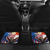 Philippines and United States Semiquincentennial Car Mats Eagle and National Flag Style