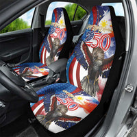 Philippines and United States Semiquincentennial Car Seat Cover Eagle and National Flag Style