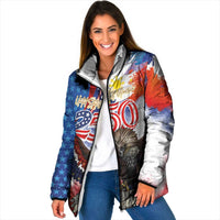 Philippines and United States Semiquincentennial Padded Jacket Eagle and National Flag Style