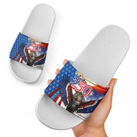 Philippines and United States Semiquincentennial Slide Sandals Eagle and National Flag Style LT03 - Polynesian Pride