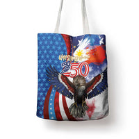 Philippines and United States Semiquincentennial Tote Bag Eagle and National Flag Style