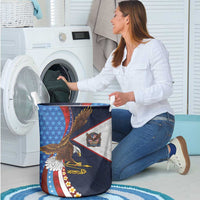 American Samoa and United States Semiquincentennial Laundry Basket Bald Eagle with National Flag Style
